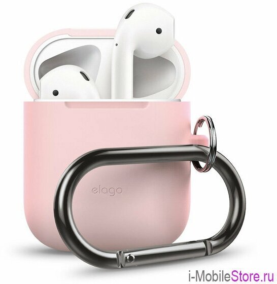 Чехол Elago Hang case для AirPods 1/2, розовый