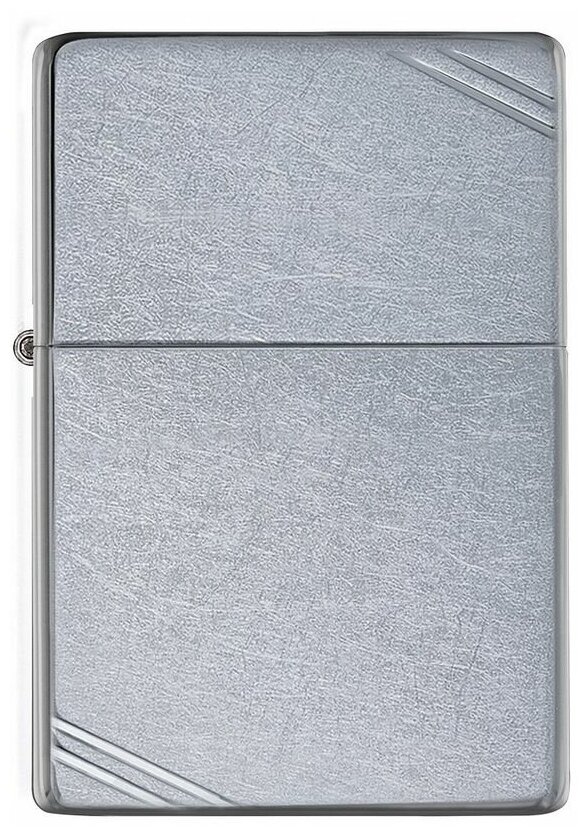 Зажигалка Zippo Replica с покрытием Street Chrome, латунь/сталь, серебристая, матовая, 36x12x56 мм, 267 - фотография № 1