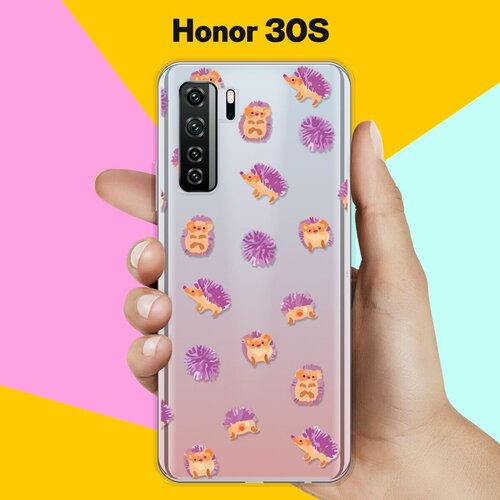 Силиконовый чехол Узор из ёжиков на Honor 30s силиконовый чехол узор из ёжиков на honor 20 pro