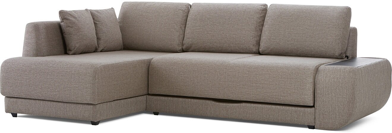 Угловой диван-кровать Hoff Консул, левый угол, цвет медово-коричневый