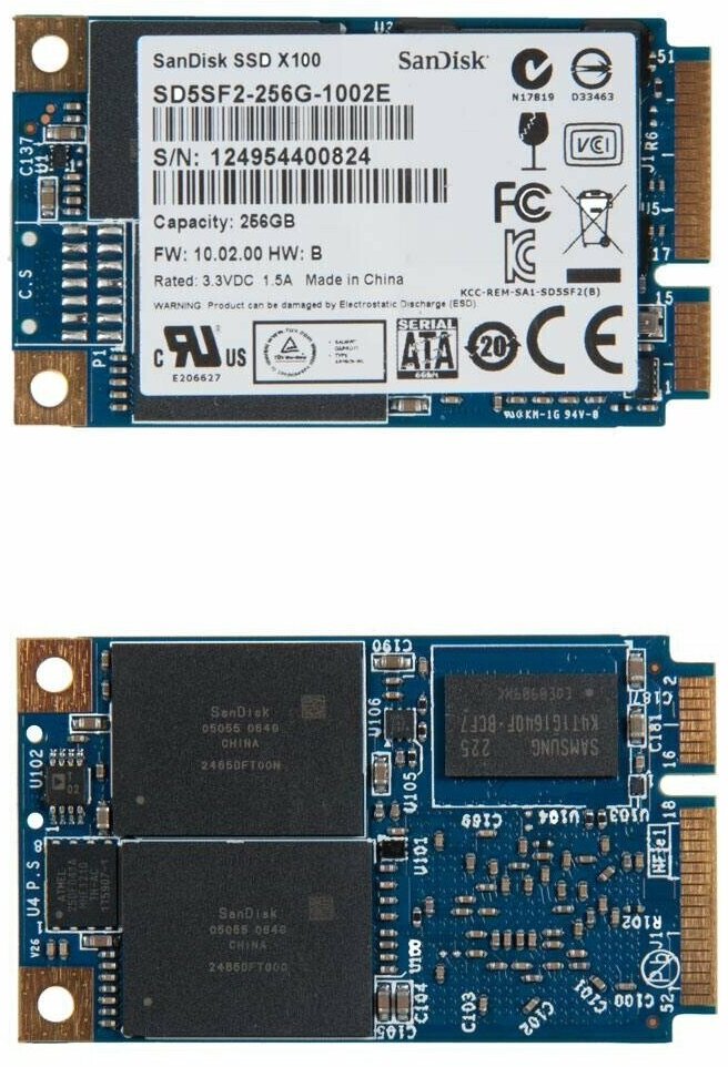 SD5SF2-256G-1002E Жесткий диск SSD SanDisk SSD X100 MSATA