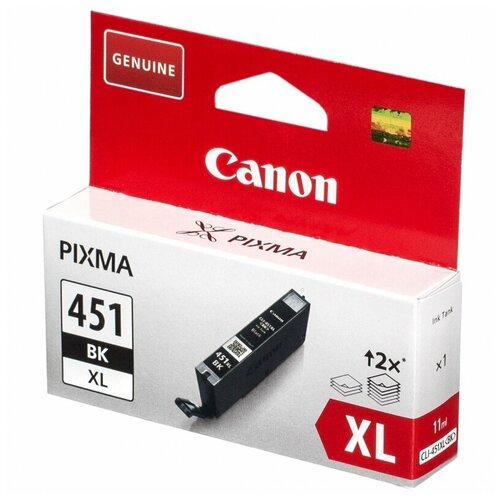 Картридж Canon CLI-451BK XL (6472B001), 450 стр, черный