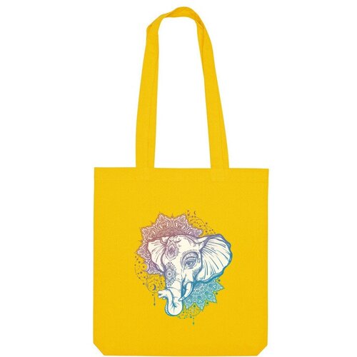 Сумка шоппер Us Basic, желтый сумка мандала слон бежевый