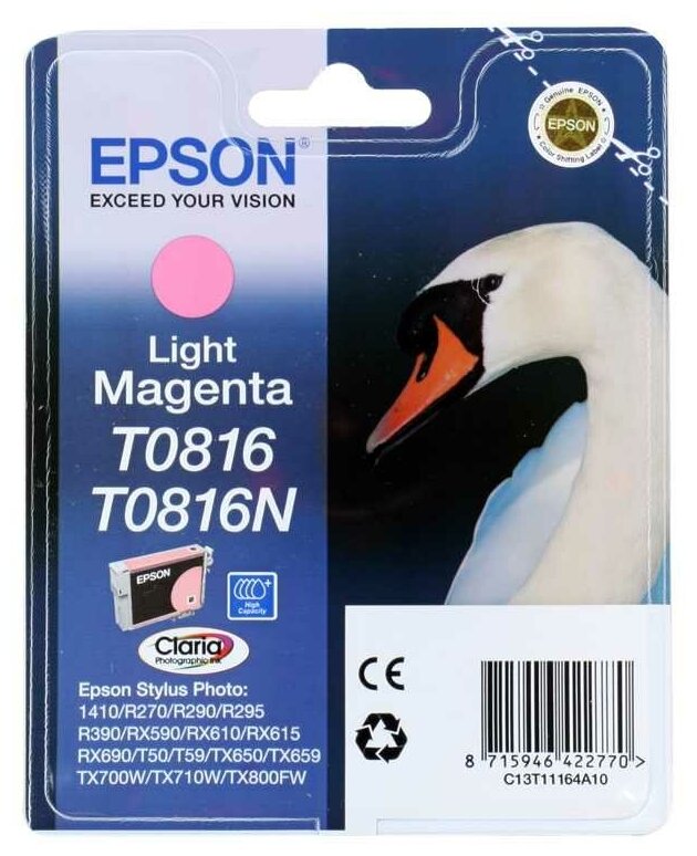 Картридж Epson C13T11164A10 Light Magenta T0816