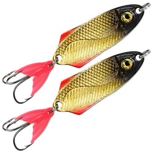 фото Блесна aqua nord cast 42,0g, набор 2шт, цвет 02 (золото, черный металлик)