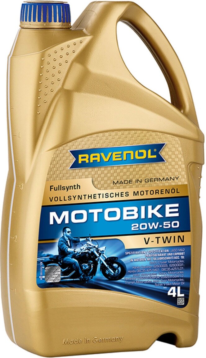 Моторное масло RAVENOL Motobike V-Twin SAE 20W-50 Fullsynth (4л) new