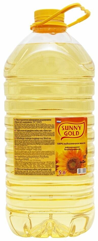 Масло подсолнечное Sunny Gold 5л