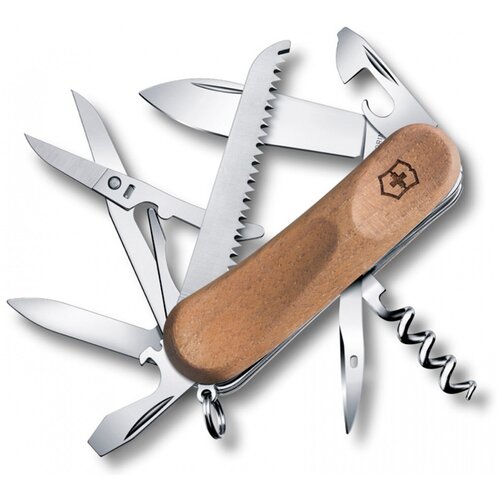 Нож складной VICTORINOX EvoWood 17, 85 мм, 13 функций, рукоять из орехового дерева 2.3911.63