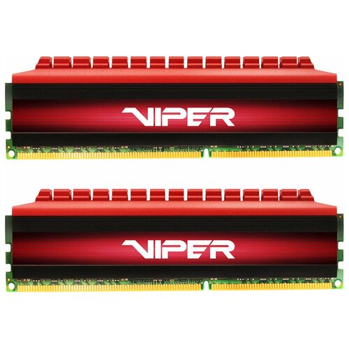 Модуль памяти PATRIOT Viper 4 Gaming DDR4 Общий объём памяти 16Гб Module capacity 8Гб Количество 2 3733 МГц Множитель частоты шины 17 135 В черный красный PV416G373C7K 841900₽