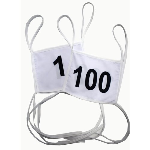 Стартовые номера для соревнований, нагрудные номера, стартовые с нумерацией, 100 шт. Номера от 1 до 100