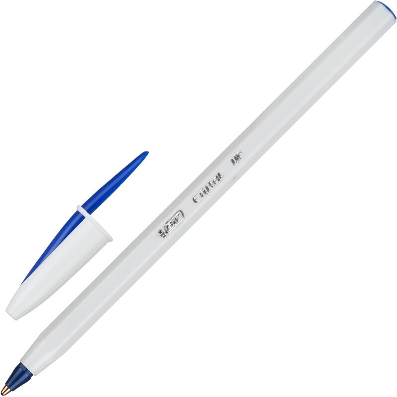 Ручка шариковая неавтомат. BIC Cristal син, бел. корп, масл,0,32мм949879