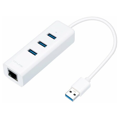 USB-концентратор TP-LINK UE330, разъемов: 3, white