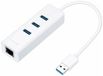 Концентратор TP-Link (UE330) 3x USB 3.0 Type-A(m), LAN, белый