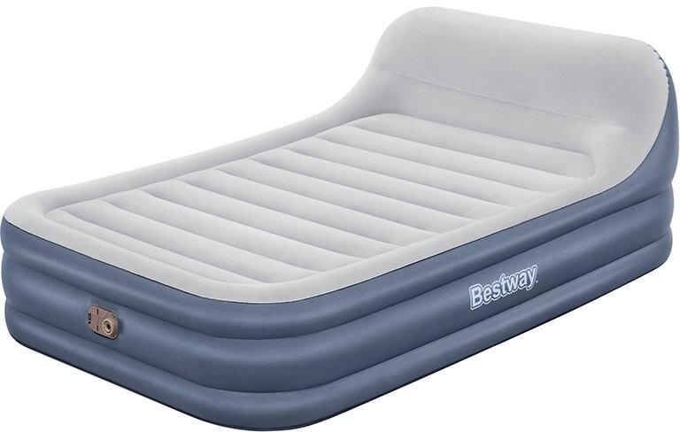 Надувная кровать Bestway Tritech Queen SleekFlow 67923, 226х152 см, серый/синий
