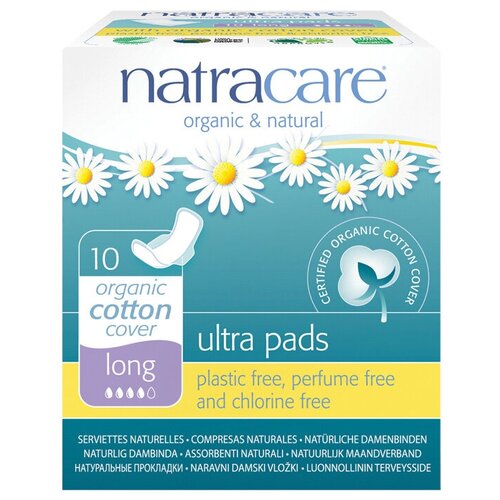 Natracare прокладки Long Ultra Pads, 4 капли, 10 шт.