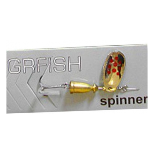GRFish, Блесна Vibration Spinner, #2, 5г, Silver/Red