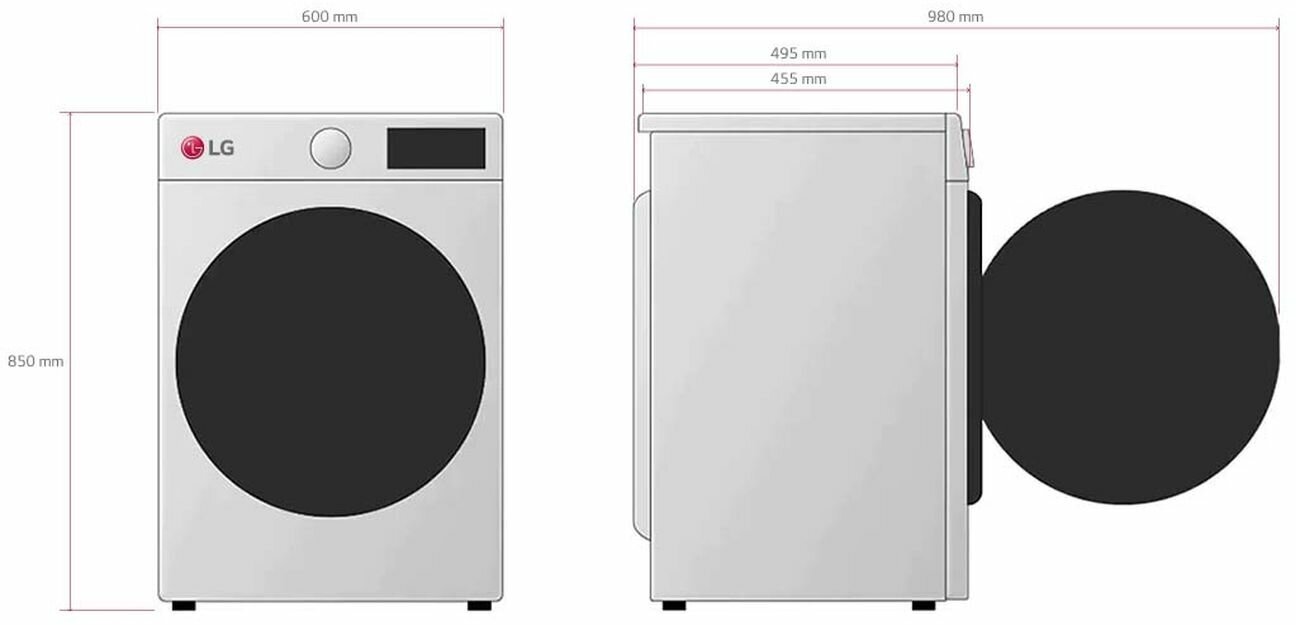 Стиральная машина узкая LG F2T3HS6W