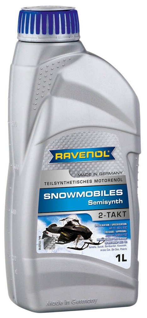 Полусинтетическое моторное масло RAVENOL Snowmobiles Teilsynth 2-Takt, 1 л