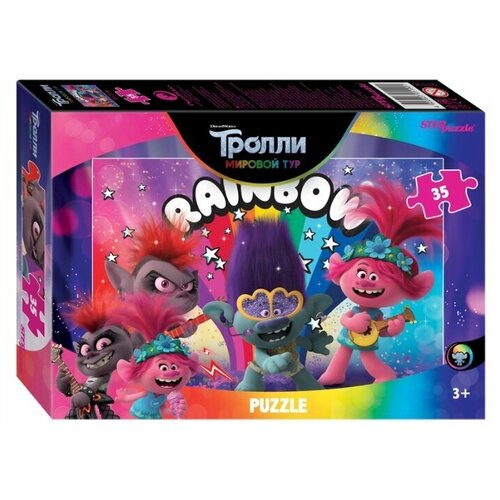 Пазл Trolls-2, 35 элементов пазл step puzzle dreamworks trolls глиттер 91232 35 дет