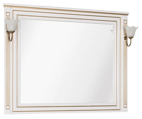 Зеркало Aquanet Паола 120 белый/золото - фотография № 12
