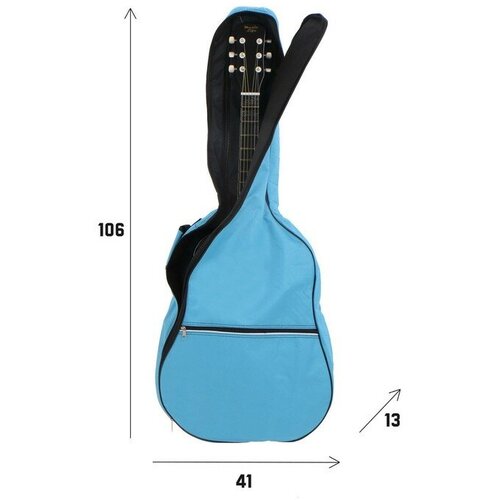 Чехол для гитары Music Life, 106х41х13 см, голубой