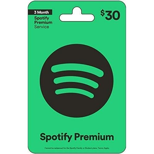 Код пополнения Spotify США номинал 30 USD Gift Card 30 USA 170000₽