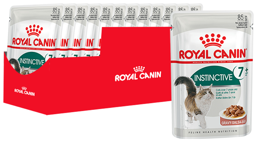 Влажный корм для пожилых кошек Royal Canin Instinctive +7, с мясным ассорти 12 шт. х 85 г (кусочки в соусе) - фотография № 2