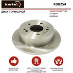 Тормозной диск Kortex для Ssangyong Actyon 12- зад.(d-262mm) OEM 4840134000, 4840134001, 4840134002, ATR060254, KD0254, R4030 - изображение