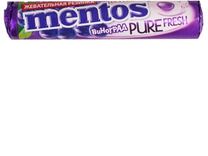 Жевательная резинка Mentos Ролл Пюр Фреш Виноград