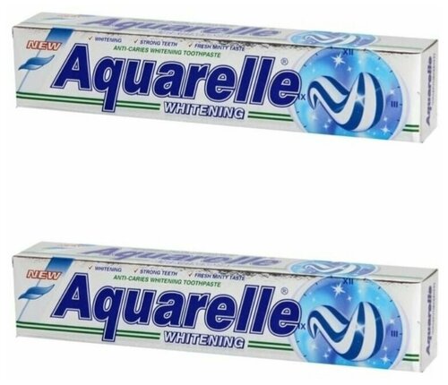 Aquarelle Зубная паста Whitening двухцветная 75 мл, 2 шт
