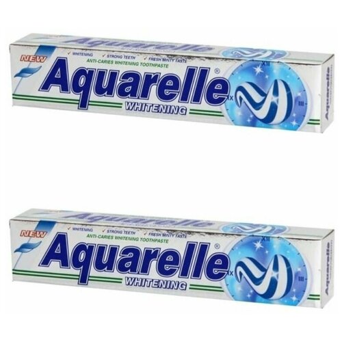 Aquarelle Зубная паста Whitening двухцветная 75 мл, 2 шт