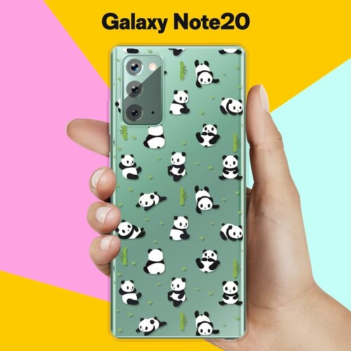 Силиконовый чехол Панды на Samsung Galaxy Note 20 силиконовый чехол с принтом true king для samsung galaxy note 20 самсунг ноут 20