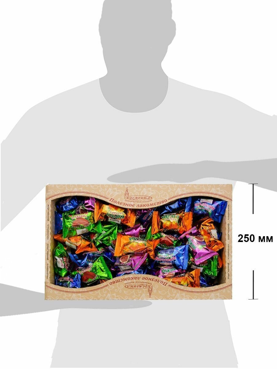 Шоколадные конфеты из сухофруктов Микс: Чернослив, Курага, Инжир и Финик, короб -телевизор 2 кг