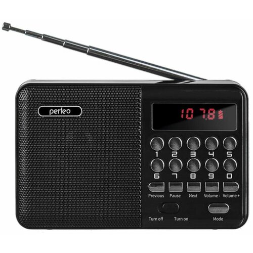 Perfeo Радиоприемник цифровой PALM FM MP3 черный 30012772