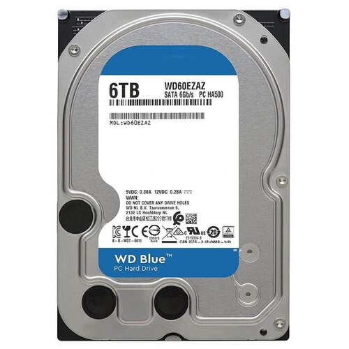 Жесткий диск Western Digital WD Blue 6 ТБ WD60EZAZ жесткий диск western digital wd blue sshd 1 тб wd10j31x