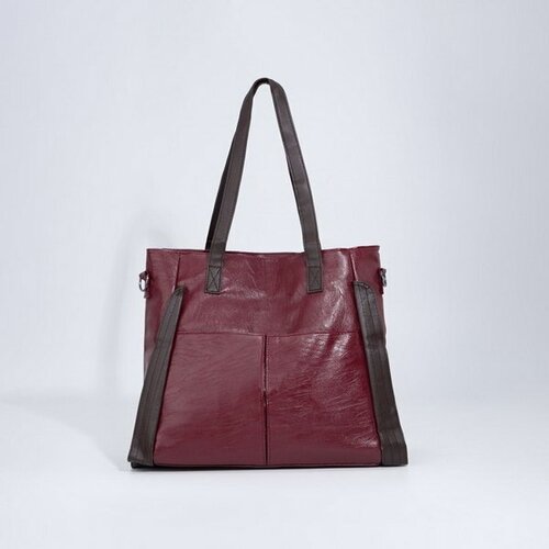 фото Сумка шоппер сима-ленд, бордовый сима-лэнд