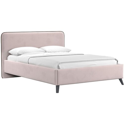 Кровать Нижегородмебель и К с ортопедическим основанием Миа светло-розовая 165x216x100 см