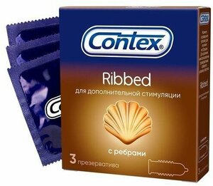 Презервативы Ribbed Contex/Контекс 3шт