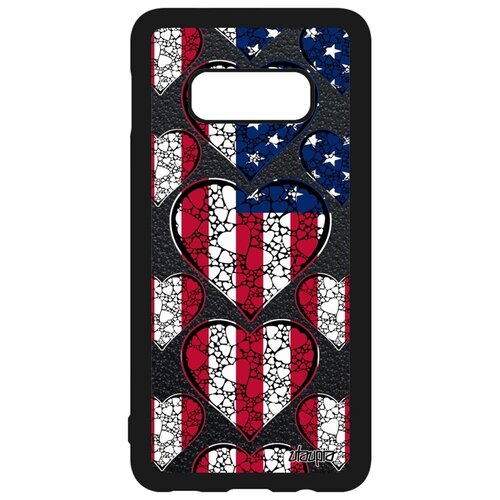 фото Чехол для мобильного samsung galaxy s10e, "флаг соединенных штатов с сердцем" страна utaupia