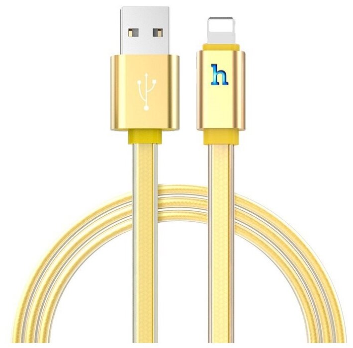 Кабель USB Lightning 8Pin HOCO UPL12 Plus Jelly золото