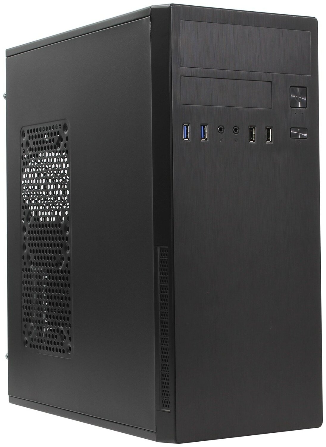 Корпус POWERMAN DA812BK USB3.0 (ATX, 500W PM-500ATX-F, USB3.0x2, USB2.0x2 + Audio, черный) <6131895> - фото №1