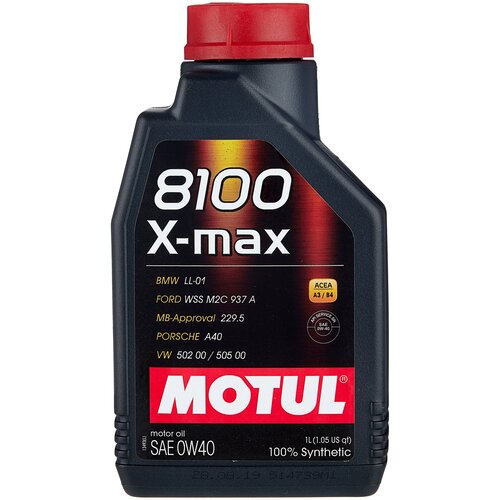 фото Синтетическое моторное масло motul 8100 x-max 0w40, 1 л