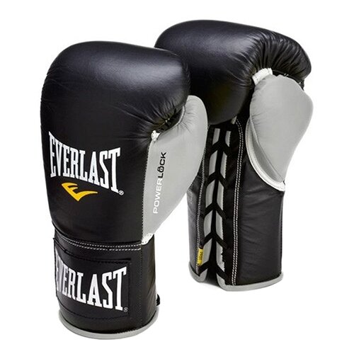 фото Боксерские перчатки everlast powerlock черный/серый 10 oz