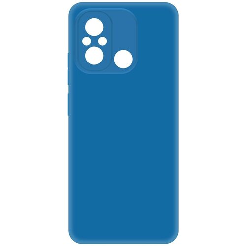 Чехол-накладка Krutoff Silicone Case для Xiaomi Redmi 12C синий чехол накладка krutoff soft case кроссовки женские цветные для xiaomi redmi 12c черный