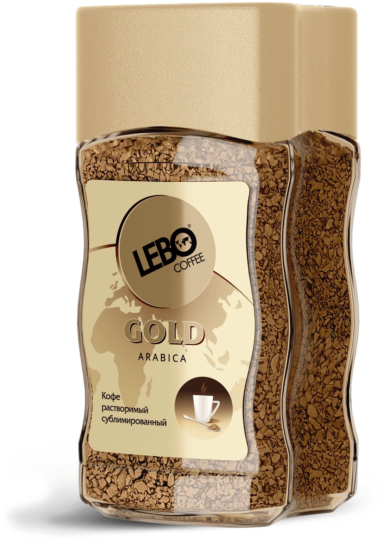 Кофе растворимый в кристалах LEBO GOLD 100 грамм с/б арабика! Натуральный, сублимированный!