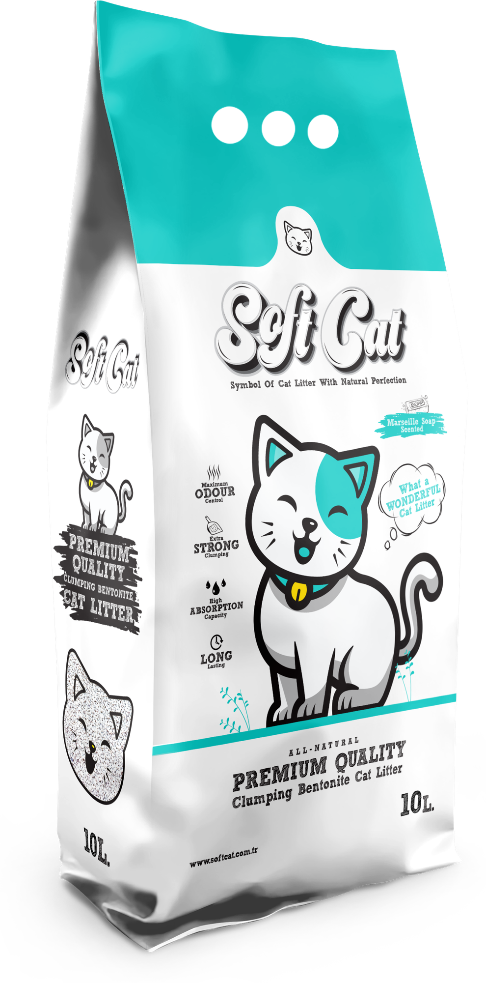 SOFT CAT 10л Комкующийся наполнитель с ароматом марсельского мыла