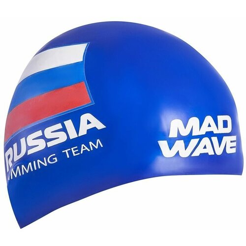 Шапочка для плавания MAD WAVE Swimming Team, синий