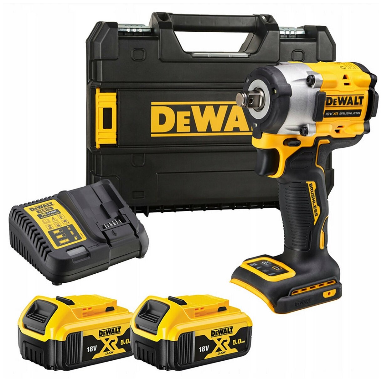 Аккумуляторный ударный бесщёточный гайковерт DeWALT DCF921P2T
