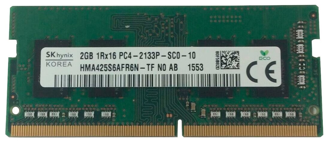 Оперативная память Hynix 2 ГБ DDR4 2133 МГц SODIMM HMA425S6AFR6N-TF