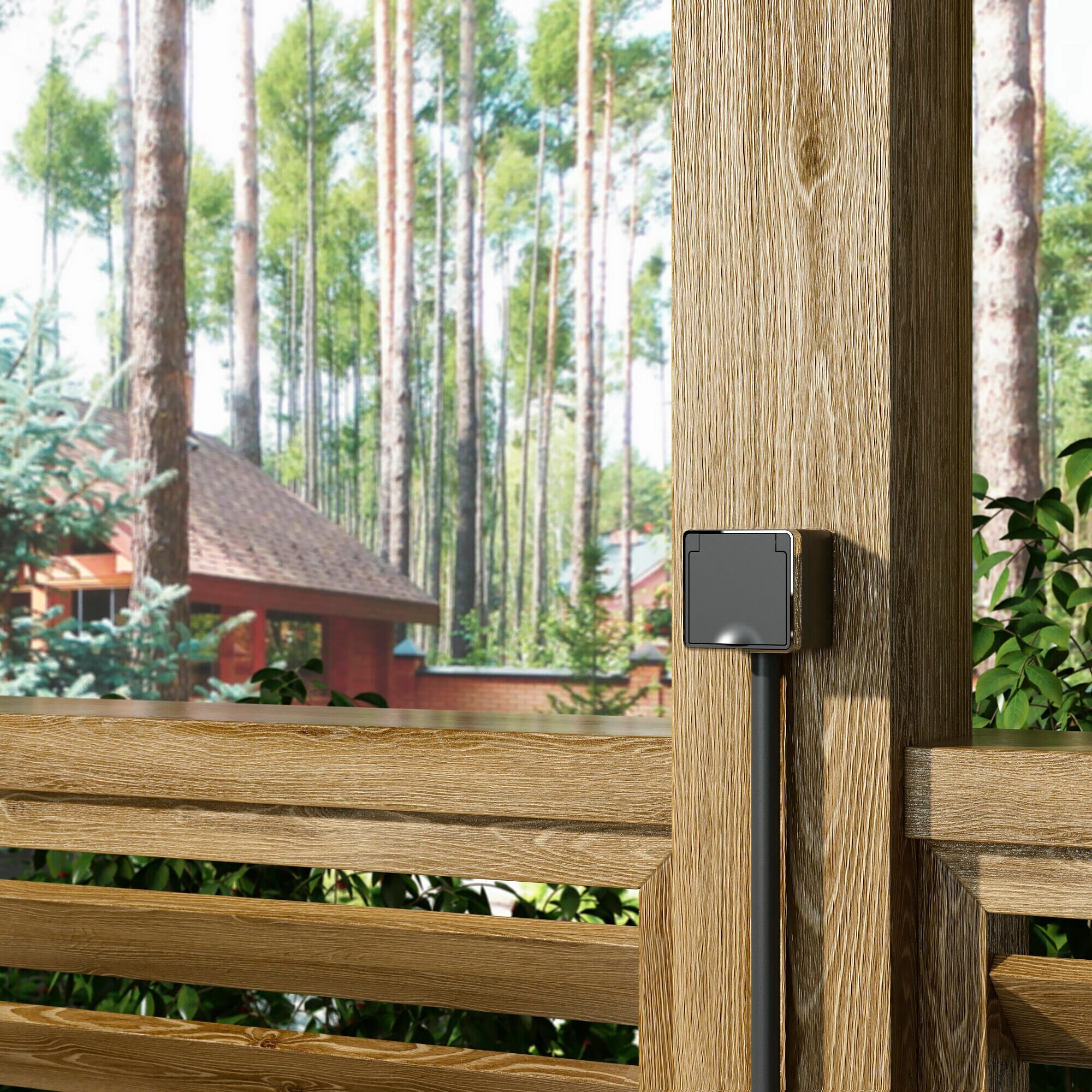 Розетка с крышкой и шторками Werkel GALLANT W5071206 4690389167171 - фото №5